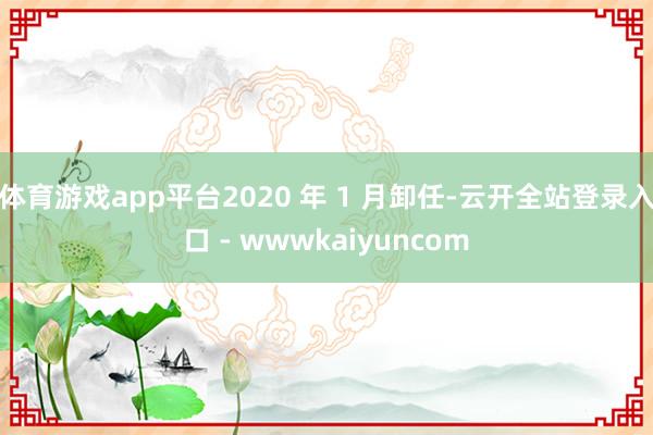 体育游戏app平台2020 年 1 月卸任-云开全站登录入口 - wwwkaiyuncom