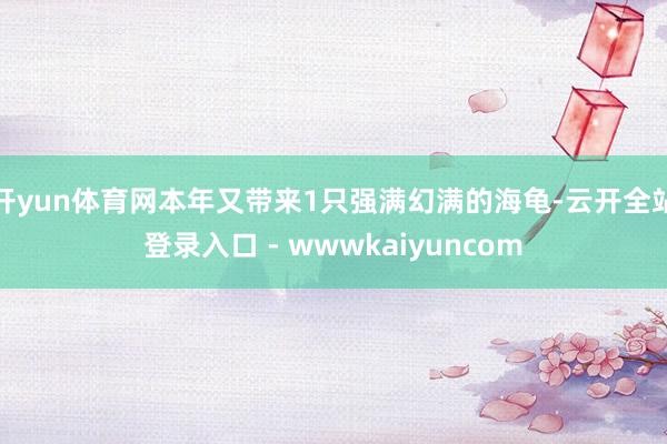 开yun体育网本年又带来1只强满幻满的海龟-云开全站登录入口 - wwwkaiyuncom