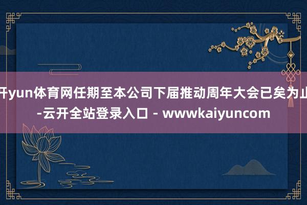 开yun体育网任期至本公司下届推动周年大会已矣为止-云开全站登录入口 - wwwkaiyuncom