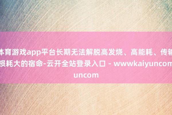 体育游戏app平台长期无法解脱高发烧、高能耗、传输损耗大的宿命-云开全站登录入口 - wwwkaiyuncom