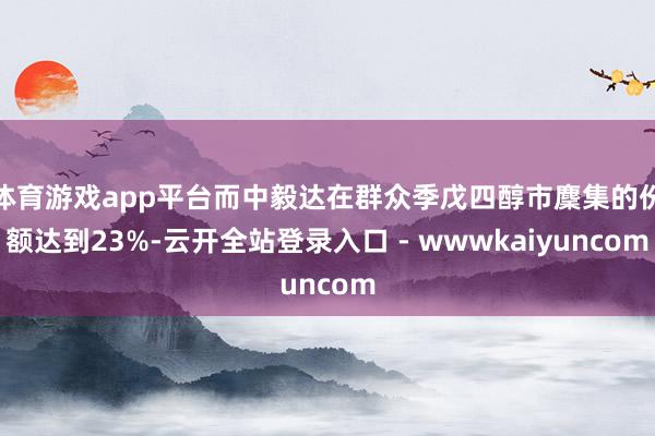 体育游戏app平台而中毅达在群众季戊四醇市麇集的份额达到23%-云开全站登录入口 - wwwkaiyuncom
