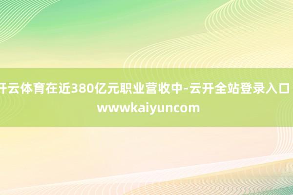开云体育在近380亿元职业营收中-云开全站登录入口 - wwwkaiyuncom