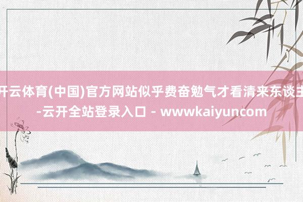 开云体育(中国)官方网站似乎费奋勉气才看清来东谈主-云开全站登录入口 - wwwkaiyuncom