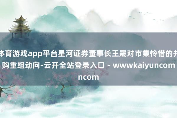 体育游戏app平台星河证券董事长王晟对市集怜惜的并购重组动向-云开全站登录入口 - wwwkaiyuncom