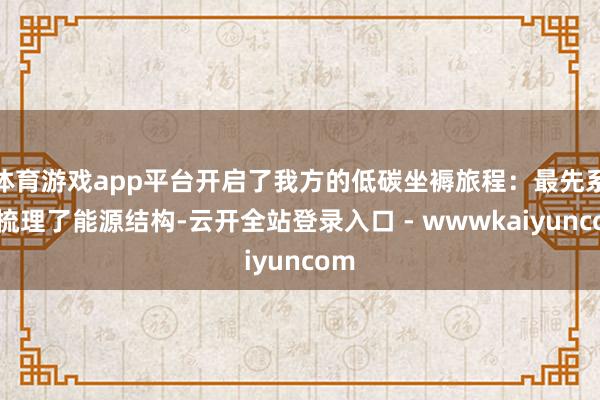 体育游戏app平台开启了我方的低碳坐褥旅程：最先系统梳理了能源结构-云开全站登录入口 - wwwkaiyuncom